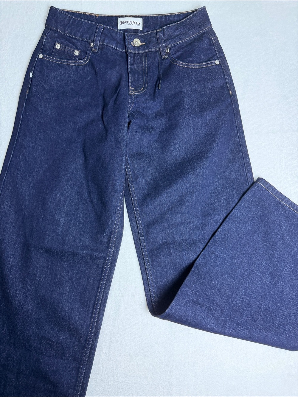 Princess Polly Women’s Dark Blue Straight Jeans
